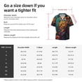 thumbnail image 5 of Balery Colorful Owl Forest Camisa Casual de Manga Corta con Botones para Hombre, Texturizada, Estilo Cubano, para Playa, Verano-XX-Large, 5 of 5
