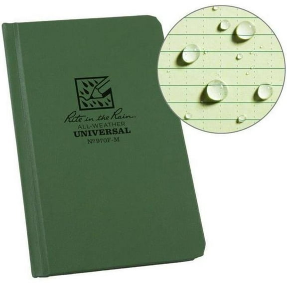 Notebook,Fabrikoid,3-3/4" x 6-1/2" Size 970F-M
