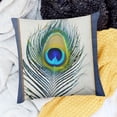 thumbnail image 2 of BANET Modern Minimalist Feather Print Pillowcase Suitable for Living Room Decoration Square Sofa Cushion Cover, Bedroom Bed Pillow Cover. White, 2 of 5