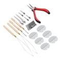 thumbnail image 1 of Microlink Tool Kit, Pulling Hook Needle Hair Pliers Hair Extension Tool Kit with Heat Insulation Sheets for All Hair Styles, 1 of 7