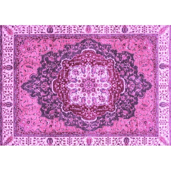 Ahgly Company Indoor Rectangle Abstract Purple Modern Area Rugs, 2' x 4'