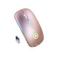 thumbnail image 1 of 1 Set Ergonomic ABS Practical Computer Mouse Sensitive Smart Stay Desk Mouse for Desktop-Rose Gold Chargeable, 1 of 3
