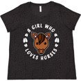 thumbnail image 3 of Inktastic A Girl Who Loves Horses Women's Plus Size T-Shirt, 3 of 5