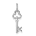 thumbnail image 1 of 14K White Gold K Key Charm, 1 of 2