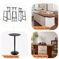 thumbnail image 5 of Dining Chairs Bar Stools Kitchen Island Bar Chairs Set of 3 Metal Counter Barstools with Backrest for Dining Pub Room (Black & White),Dining Room Seating, 5 of 19