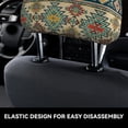 thumbnail image 4 of Kdxio Traditional Tribal Aztec1 Pattern Print 2 Piece Car Head Rest Covers Set Auto Front/Rear Seats Headrest Cover Universal Fit Most Cars,Sedan, SUV, 4 of 9