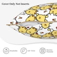 thumbnail image 3 of KLL Cartoon Chicken Decorative Throw Pillow Covers Velvet Soft for Couch Sofa Bedroom Living Room Outdoor (No pillow core)- 18"x18", 3 of 5