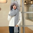 thumbnail image 5 of Uooqdmx Hat and Scarf Set Hat Scarf Skull Cap Winter Scarf for Women Beanie and Scarf Set Winter Accessories for Women Knit Hat Gray One Size, 5 of 8