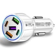 thumbnail image 1 of Cargador Para Coche DQrwqpou 5 Puertos 75W USB 3.1A Tipo-C USB QC3.0 PD30W Blanco, 1 of 9