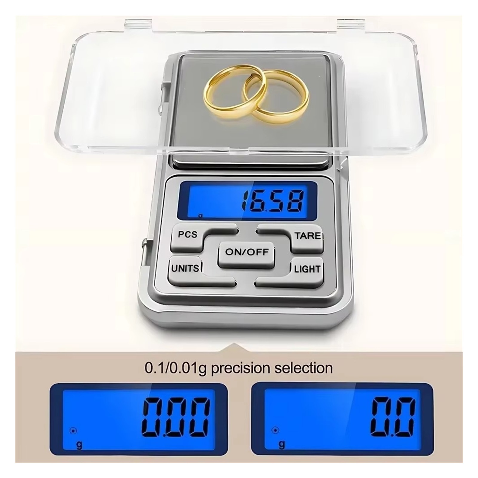 Digital Scale,Pocket Scale,LED Backlight Display,for Kitchen,Jewellery,Drug,Tea,Yeast,Coffee ,High-Precision Weighing Technology