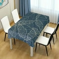 thumbnail image 6 of SKYSONIC 60”x90" Square Tablecloth with Beautiful Blue Lace for Christmas Prints, Anti-Wrinkle and Smooth Table Cloth for Kitchen/Home Decoration, 6 of 7