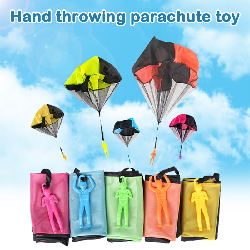 Funnys Outdoor Hand Throw Parachutes Flying Umbrella Toy Kids ...