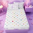 thumbnail image 4 of meiyoeat Purple Bow Monogrammed C Zipper Twin Comforter Sets with Fitted Sheet and 2 Pillowcases,Watercolor Coquette Letter Design Zipper Bedding Set For Girl,Reversible,4 Pieces, 4 of 7
