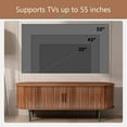 thumbnail image 6 of Kennkari 55" TV Stand with Sliding Doors for Living Room, TV Console with Storage Cabinet, Mid-Century Modern Style Entertainment Center, Media Console with Golden Handle (Walnut,55"), 6 of 12
