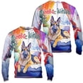 thumbnail image 3 of Watercolor Hello Winter German Shepherd Chill Christmas Welcome All Over Print 3D Sweatshirt Unisex Merch Alsatian Dog Lover Gifts - 00016, 3 of 6
