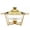 Gold, variant on Chafing Dishes Round Buffet Chair with Glass Chafing Dishes 2L