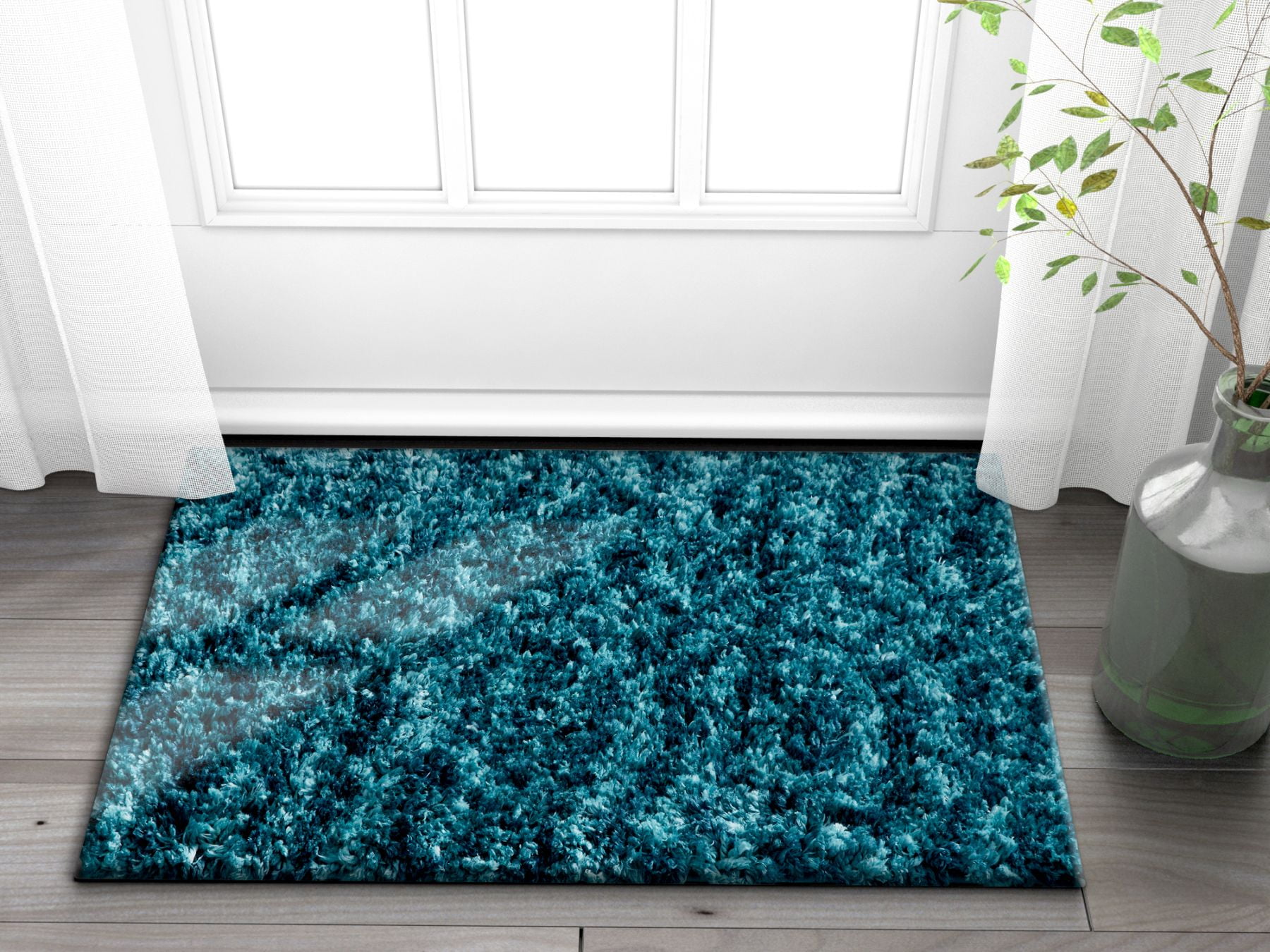 Well Woven Nomad Plain Modern Solid Thick Multi Beige 2' x 3' Doormat Accent Rug by Well Woven
