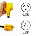 thumbnail image 2 of Adaptador de cable RV Camper de 15 A macho a 30 A hembra de 30 cm de potencia, 2 of 7