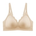 thumbnail image 4 of Xdegoge Wirefree Comfort Bra for Women Seamless Smoothing Bralette with Scalloped Edges Lightly Lined Molded Cup Everyday Invisible Bra for T-Shirt and Low Cut Tops, 4 of 4