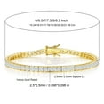 thumbnail image 2 of GEMSME Jewelry Tennis Gold Bracelets for Women 18K Yellow Gold Plated 2.5MM Square Cubic Zirconia Dainty Bracelets gifts 7.5 Inch, 2 of 5