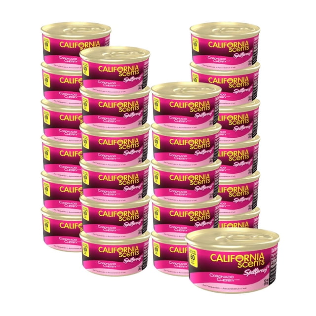 24 Pzs Aromatizante Auto CaliforniaScents Cherry 60 Días Aroma