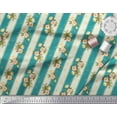 thumbnail image 2 of Soimoi Velvet Fabric Stripe,Leaves & Rose Floral Printed Craft Fabric by the Yard 58 Inch Wide, 2 of 3