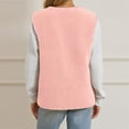 thumbnail image 3 of Aloohaidyvio Jackets Womens Fleece Vests Button Warm Sleeveless Fall Fuzzy Jackets Winter Soft Outerwear with Pockets, 3 of 6