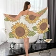 thumbnail image 7 of Yellow Sunflowers Cotton Towel Set 2 Piece, 1 Bath Towels 1 Washcloth, Soft Fast Dry Super Absorbent Face Hand Towel for Bathroom Hotel Gym Spa and Beach, 7 of 7
