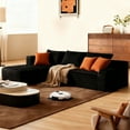 thumbnail image 7 of 【2Package Delivery】 106" Modular Couch -Boneless Couch for Small Spaces️ ️, Soft Corduroy Fabric with Deep Seat Design, Cloud Sectional Couches for Living Room Bedroom - Zero Assembly Cloud Sofa Bed, 7 of 7