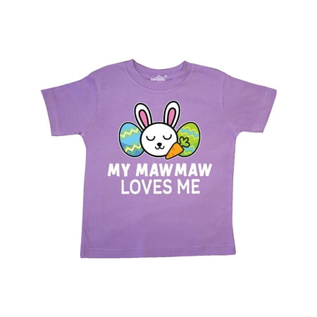 

Inktastic My Mawmaw Loves Me with Bunny and Easter Eggs Gift Toddler Boy or Toddler Girl T-Shirt