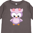 thumbnail image 4 of Inktastic Cute Pink and Purple Owl Girls Long Sleeve Toddler T-Shirt, 4 of 5