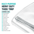 thumbnail image 4 of Core Tarps 16 Mil Heavy Duty Tarp Tarpaulin Waterproof Cover, White 24′ X 50′Ft, 4 of 7