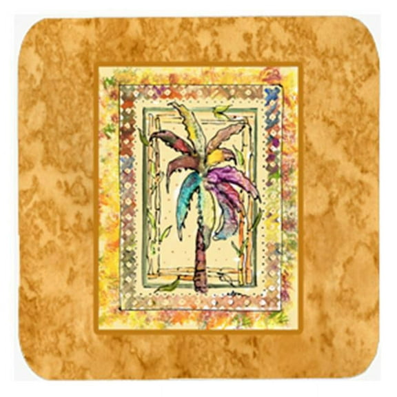 Palm Tree Foam Coasters, Set Of 4