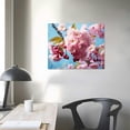 thumbnail image 3 of PIKWEEK  Flower Canvas Wall Art Cherry Sakura Blossom in Spring Picture Print Modern Home Decor Elegant Flowers Artwork Abstract Floral Paintings on Canvas for Bedroom Girls Room Decor 20x16in, 3 of 4