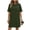 Army Green, variant on Qiopertar Women's Casual Short Sleeve Round Neck Bandage Dress with Pockets Solid Color A-Line Skirt Spring Summer Vacation Travel Comfy Relaxed, Mint Green XL