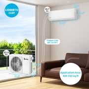 Ktaxon 12000BTU Wifi Enabled 21SEER2 115V Smart Split Type Inverter Air Conditioners with Heating Function