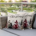 thumbnail image 4 of Rustic Christmas Tree Outdoor Pillow Covers 18"x18" Set of 2, Waterproof Throw Pillow Covers for Patio Furniture, Winter Xmas Tree Snowflake Decorative Cushion Pillowcases for Garden Porch Couch Sofa, 4 of 9