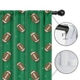 thumbnail image 4 of Blackout Kids Curtains,Green Striped Footballs Pattern Childrens Insulated Curtains Set Of 2,Bedroom Essentials,Toddler Room Decor 52"x63", 4 of 5