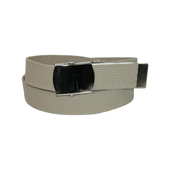 CTM  Cotton Adjustable Belt with Nickel Buckle (Men Big & Tall)