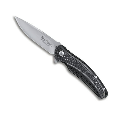 CRKT Onion Ripple Aluminum Folding Knife K415KXP with Satin Finish 8Cr13MoV Stainless Steel Plain edge blade and 6061 Aluminum (Best Knife Steel To Hold An Edge)