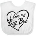 thumbnail image 3 of Inktastic I Love My Big Bro in Black Chalk Heart Boys or Girls Baby Bib, 3 of 4