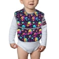 thumbnail image 4 of Bingfone Mess-Proof Baby Bib - Waterproof Bib for Baby Boy or Girl with Food Catcher Pocket, Unisex-mushroom Skull star, 4 of 6