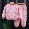 thumbnail image 2 of TOWED22 Baby Girl Clothes Set 2PCS Print Sweatshirt Pullover Pants Toddler Infant Winter Fall Outfits Size:5-6 Y,Color:Pink, 2 of 4