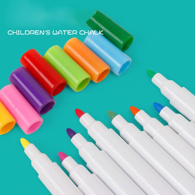 Xihbxyly Juego de Pinceles Solubles En Agua, 12 Colores, Fácil de Escribir, Limpieza Repetible, Sin Derrames de Polvo, Material de Arte Creativo, para Uso Doméstico y de Oficina, 70 Ml Por Pieza, Jue