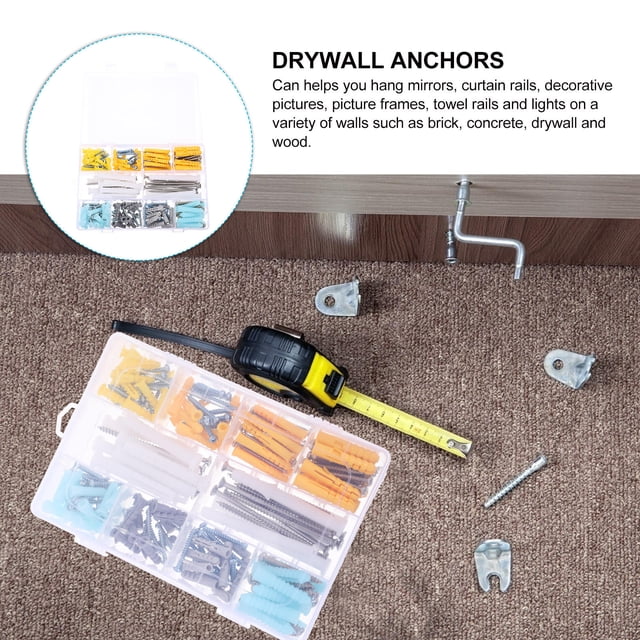 DEEPCRAFF 1Set Wall Anchors For Drywall Heavy Duty Grey Plastic White Plastic For Home Improvement