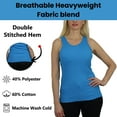 thumbnail image 4 of Women's Regular Fit Cotton Blend Ribbed Tank Tops - Soft Breathable, Gym & Lounge Wear (M-2XL), 4 of 5