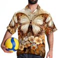 thumbnail image 4 of Butterfly Fission Diagram Men's Short Sleeve Printed Poplin Beach Shirts with Spread Collar - Casual Button Down Summer Tops for Unisex, 4 of 6