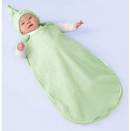 Kiddopotamus - BeddieBye Luxe Wearable Zip-Around Blanket & Cap, Sage