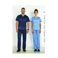 thumbnail image 3 of Maevn Core Women's Y-Neck Mock Wrap Top & Flare Leg Pant Scrub Set, 3 of 4
