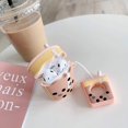 thumbnail image 3 of Funda para Airpods, Funda protectora para Airpod de silicona con dibujos animados en 3D, funda divertida para Airpod 2 con llavero para niñas, mujeres y hombres compatibles, 3 of 5